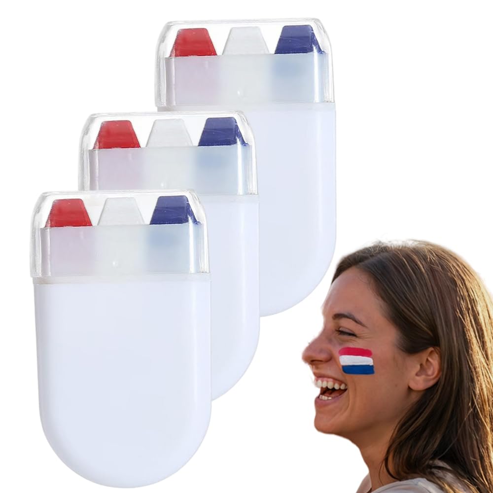 Face Paint Stick, Washable National Flag Face Paint Stick for 2026 Football Rugby Baseball Soccer, Eye Black Face & Body Paint for Outdoors Game