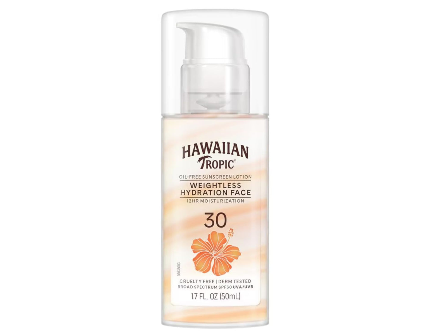 Hawaiian Tropic Weightless Hydration Lotion Sunscreen for Face SPF 30, 1.7oz (2 PACK) | Travel Size Sunscreen, Oil Free Face Sunscreen, Sunblock Face