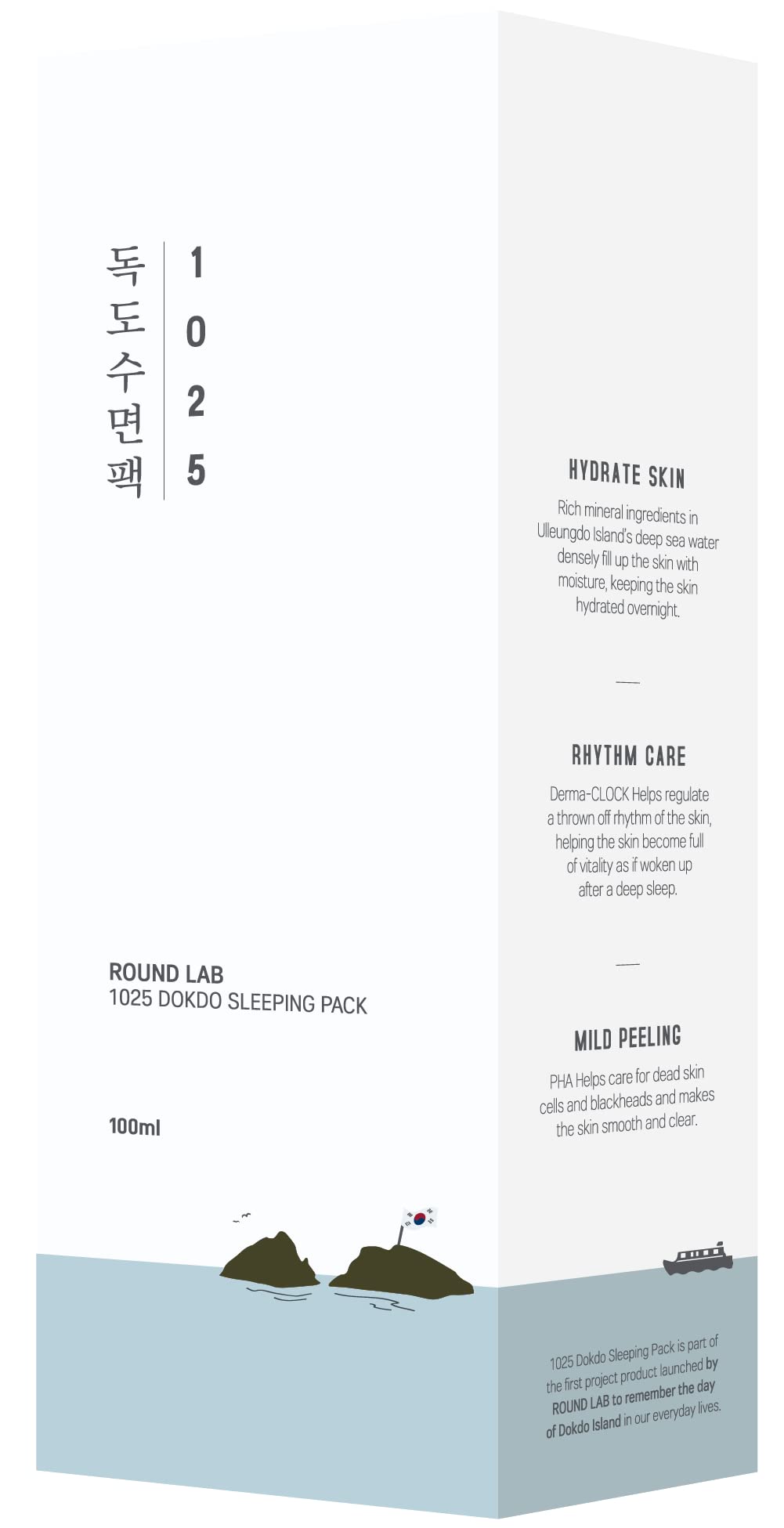 ROUND LAB 1025 Dokdo Sleeping Pack (Unscented) | All-In-One Facial Night Cream developed for irritated skin by UV rays and high temperatures