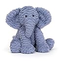 Jellycat Fuddlewuddle Elephant Stuffed Animal, Medium 9 inches - Elephant Plush Toy - Classic Children's Gift
