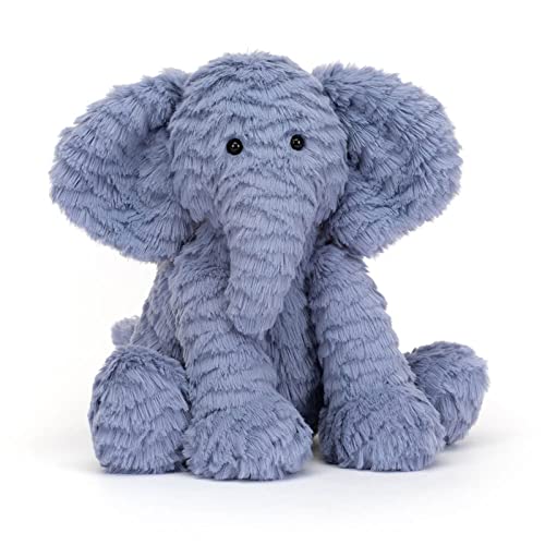 Jellycat Fuddlewuddle Elephant Stuffed Animal, Medium 9 inches - Elephant Plush Toy - Classic Children's Gift