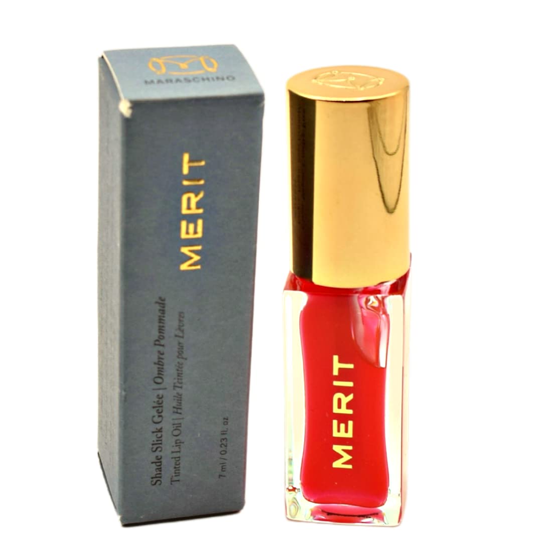 MERIT Shade Slick Gelée Sheer Tinted Lip Oil Maraschino