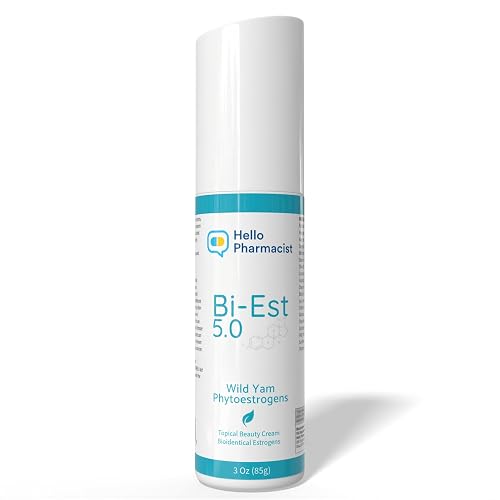 HelloPharmacist BiEst 5.0 Beauty Cream - New Smoother Cream Formula - Hyaluronic Acid - 3 oz - Made in USA
