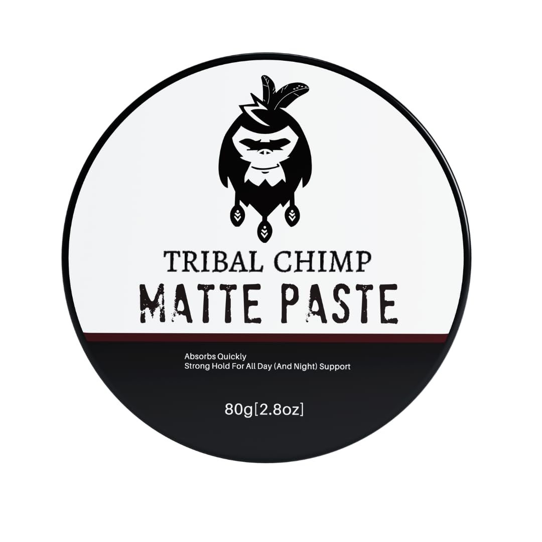 Tribal Chimp Matte Hair Styling Paste for Men - Medium to Strong Hold, Matte Finish, Easy to Apply & Wash Out - Styling Paste for All Hair Types