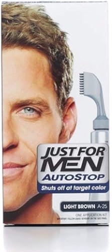 JUST FOR MEN Men AutoStop Foolproof Haircolor, Light Brown A-25 1 Kit (Pack of 8)
