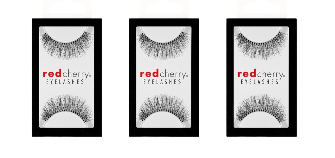 Red Cherry Eyelashes #747m (3 Pair Packs)