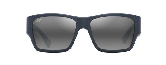 Maui Jim Men's & Women's Kaolu Polarized Square Sunglasses, Matte Blue/Neutral Grey Polarized, Extra large
