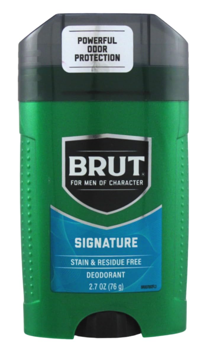 Brut Signature Deodorant - Stain & Residue Free, Powerful Odor Protection, 2.7 oz (76 g) (Pack of 6) Beauty and Personal Care Brut