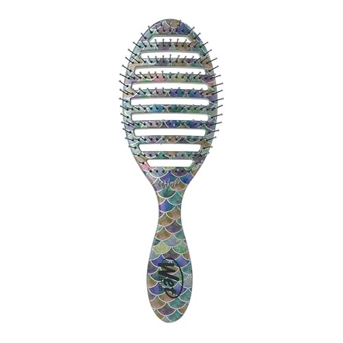 Wet Brush Speed Dry Hair Brush, Mermaid Tail - Vented Design and Ultra Soft HeatFlex Bristles Are Blow Dry Safe With Ergonomic Handle Manages Tangle