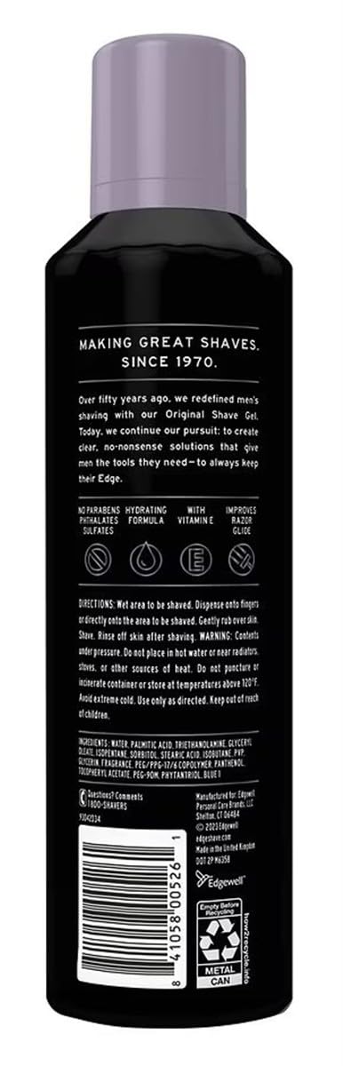 Edge Extra Moisturizing with Vitamin E Shave Gel 8.4 oz (Pack of 6)