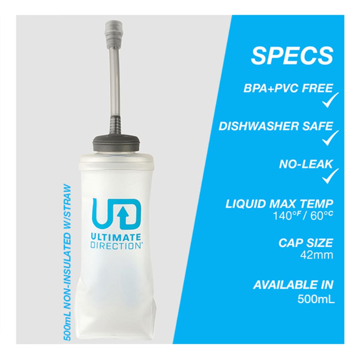 Ultimate Direction Body Bottle 500 | Collapsible Soft Side Water Bottle