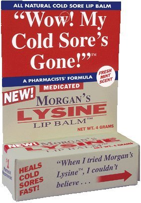 Morgans Lysine Lip Balm Medicated, 0.14 OZ (PACK OF 4) by Morgans Beauty and Personal Care Morgans