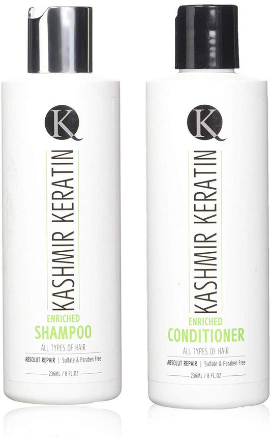 Keratin Enriched 8oz Hair Care Sets (8 Ounce Shamp/Cond)