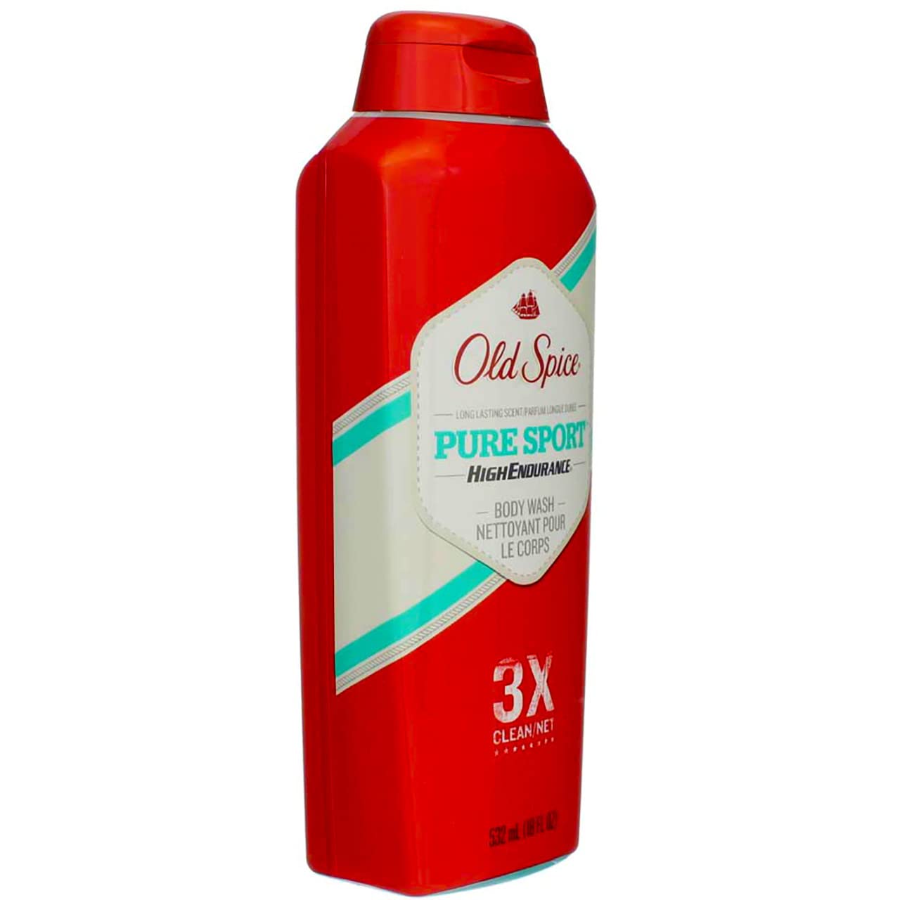 Old Spice High Endurance Body Wash, Pure Sport 18 oz (Pack of 10)