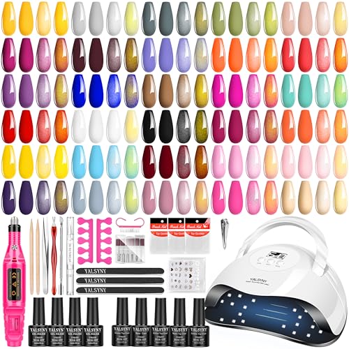 YALSYNY Gel Nail Polish Kit with UV Nail Lamp,Soak OFF gel nail kit Base&Top Coat Gel Polish,nail tool set Beauty and Personal Care YALSYNY Default Title