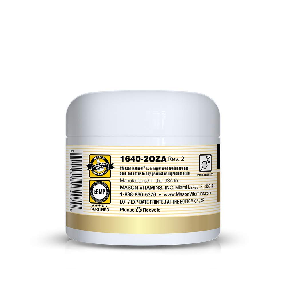 Mason Naturals Coconut Oil Beauty Cream 2 oz. per Jar PACK of 4 Promotes Firm, Tight Skin