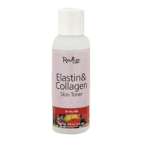 Reviva Labs Elastin Collagen Skin Toner with Vitamin A & E, 4 ounce