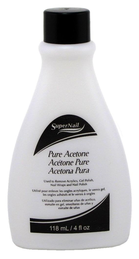 Super Nail 4 Ounce Pure Acetone Polish Remover (Clear) (118ml) (2 Pack) Beauty & Personal Care SuperNail