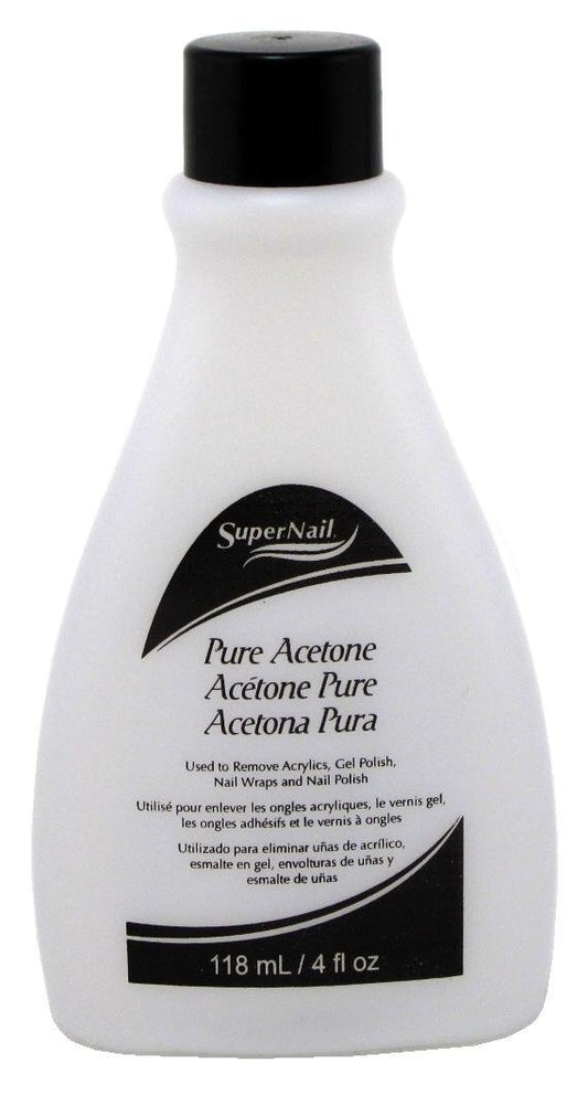 Super Nail 4 Ounce Pure Acetone Polish Remover (Clear) (118ml) (2 Pack) Beauty & Personal Care SuperNail