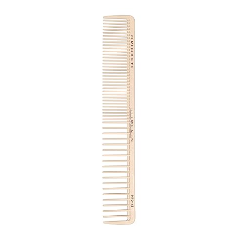 Cricket Silkomb Pro-45 All Purpose Professional Hair Stylist Comb - Japanese Made, Silicone Injected, Dual Tooth Patterns for Detangling, Cutting
