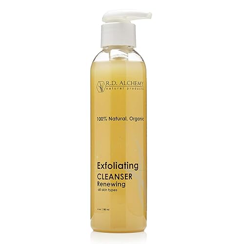 RD Alchemy - 100% Natural & Organic Exfoliating Cleanser - Natural Face Wash for All skin Types. Sulfate Free, with AHAs Gently Cleanse Dirt, Oil