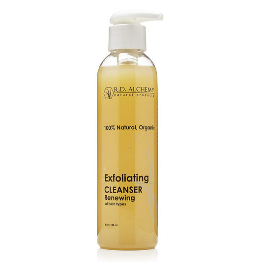 RD Alchemy - 100% Natural & Organic Exfoliating Cleanser - Natural Face Wash for All skin Types. Sulfate Free, with AHAs Gently Cleanse Dirt, Oil