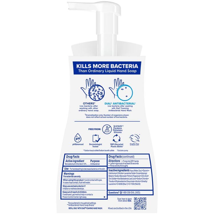 Antibacterial Foaming Hand Wash, Coconut Water Scent, 10 oz, 8/Carton Beauty & Personal Care Dial Professional