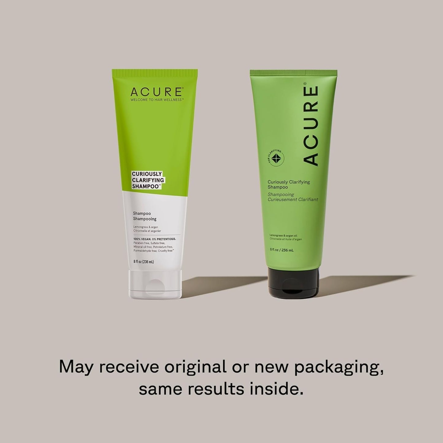 Acure Curiously Clarifying Shampoo and Conditioner Set - Daily Deep Cleansing & Hydrating Set for Women & Men, Detox for Oily Hair & Scalp Build Up