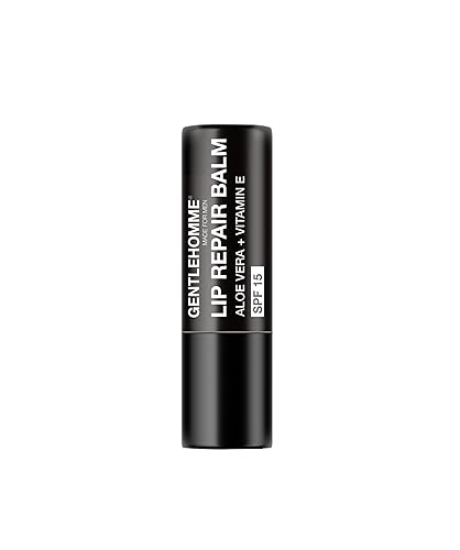 Gentlehomme - Lip Repair Balm - Men’s Lip Balm with SPF 15 - With Aloe Vera & Vitamin E - Repair & Hydrate Dry, Cracked, Chapped Lips - Long-Lasting