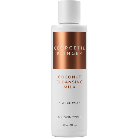Georgette Klinger Coconut Cleansing Milk - Natural Face Wash for Women, Gentle Makeup Remover That Restores Moisture with Nutrient-Rich Coconut Oil