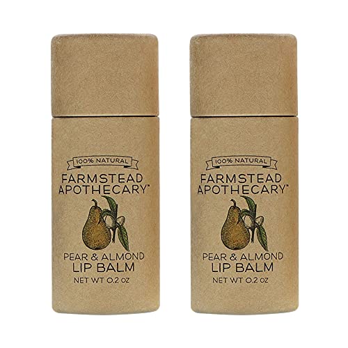 Farmstead Apothecary Lip Balm (Pear & Almond, 2 Pack)