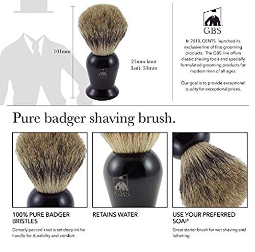 G.B.S Men’s Shaving Set, Black Shavette Barber Replaceable Blade Razor, Shaving Brush with Stand, Ceramic Shaving Mug, Natural Shaving Soap Beauty and Personal Care G.B.S