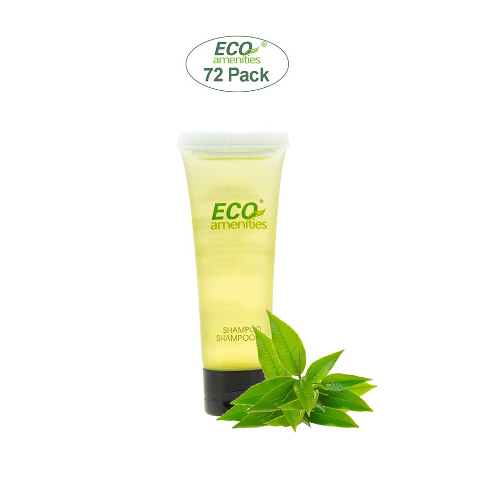 ECO amenities Shampoo Mini Flip-Cap Tubes - 1 fl oz (30 mL), 72 Count - Bulk Mini Shampoo Packs & Hotel Toiletries Bulk & Travel Toiletry Bottles