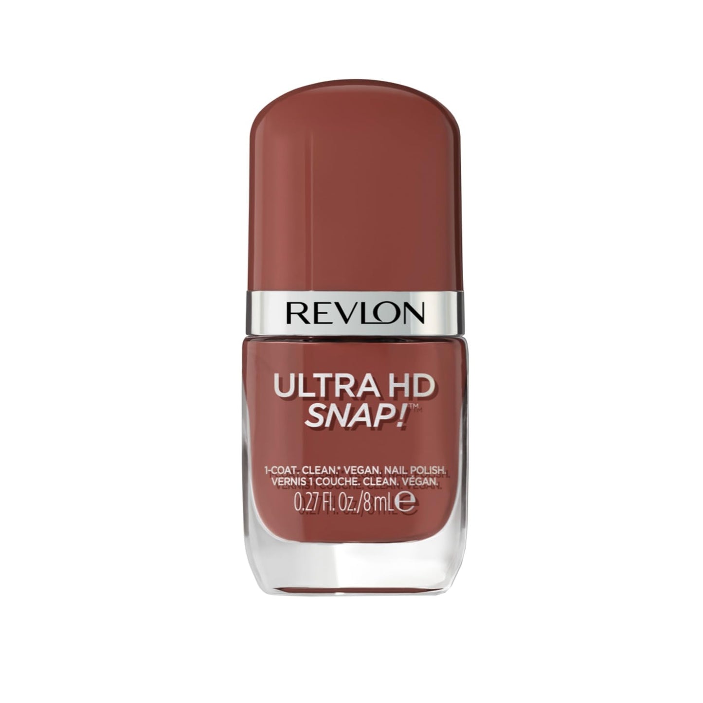 REVLON Ultra HD Snap Nail Color, Natural Rich Glossy Polish, 100% Vegan Formula, No Base or Top Coat Needed, 013 Basic, 0.27 fl oz