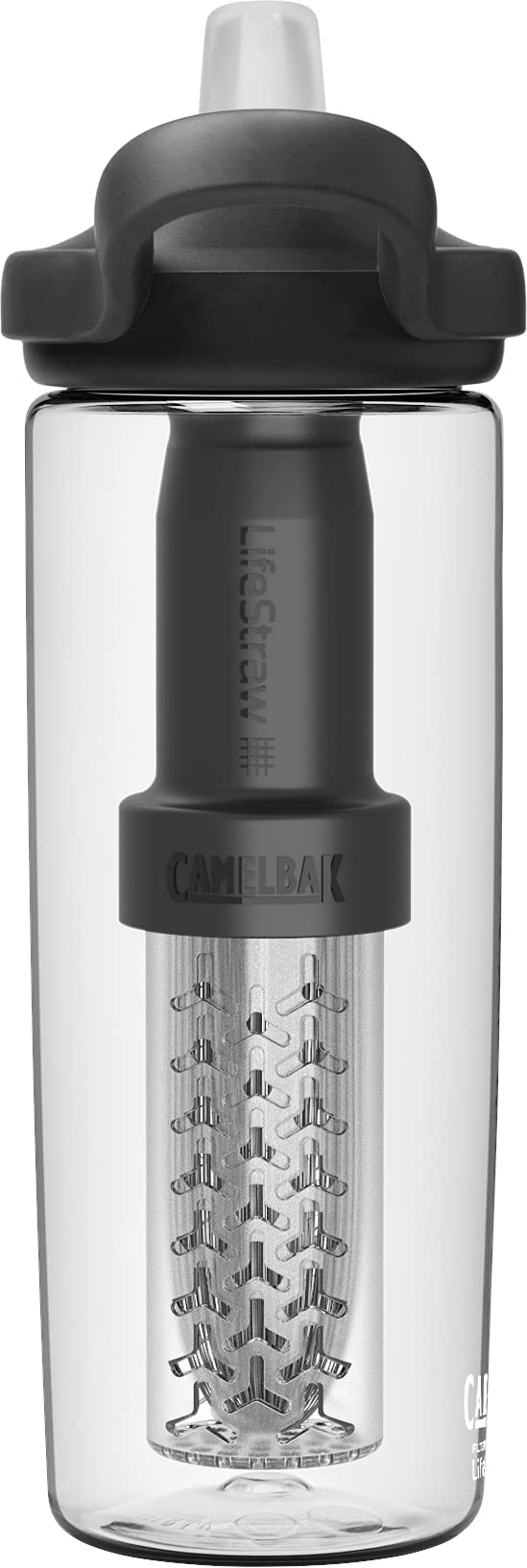 CamelBak Eddy+ Bite Valve Tritan Renew Water Bottle with Water Filter by LifeStraw Clear, 20oz