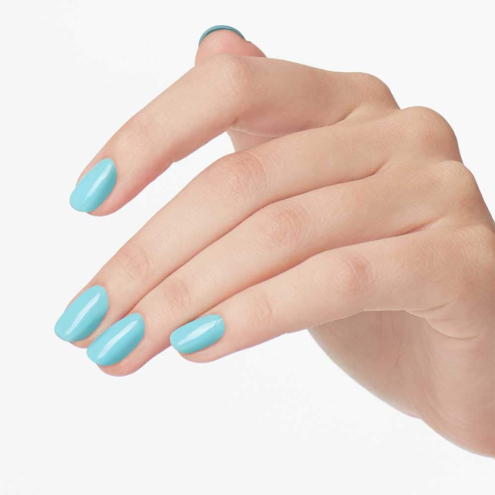 OPI Nail Lacquer Can’t Find My Czechbook | Opaque Bright Blue Crème Chip Resistant Nail Polish | Fast Drying, Streak Free