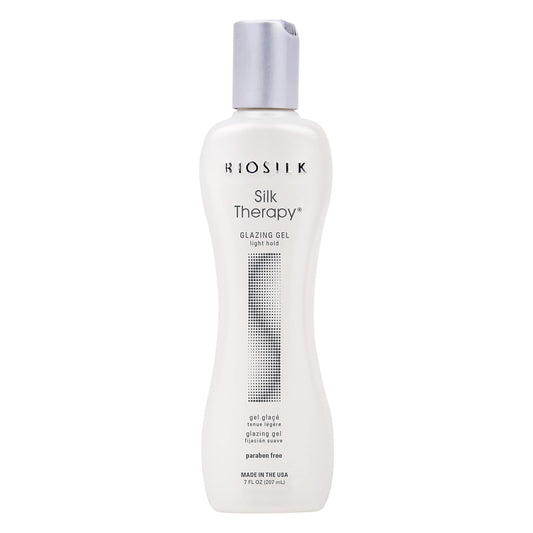 BioSilk Silk Therapy Glazing Gel, Light-Hold Styling Gel For Shine Without Stickiness, Sulfate, Paraben, & Cruelty-Free, 7 Oz