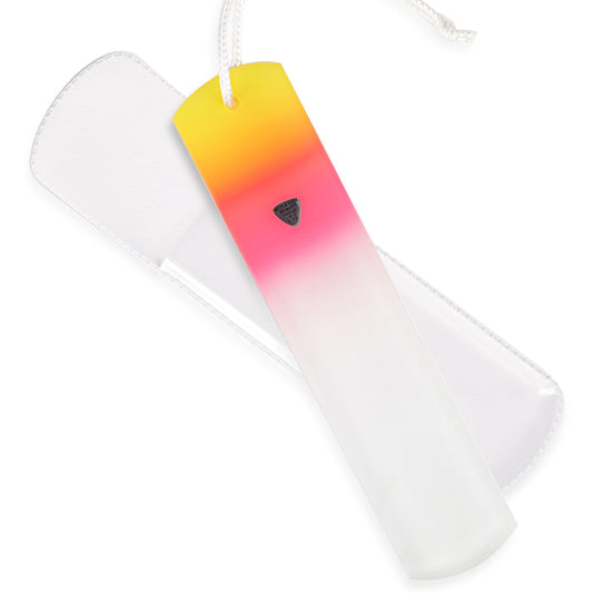Bona Fide Beauty Czech Glass Foot File with Sleeve. Foot Callus Remover Made in The EU (Sunset Color) Beauty & Personal Care BONA FIDE BEAUTY