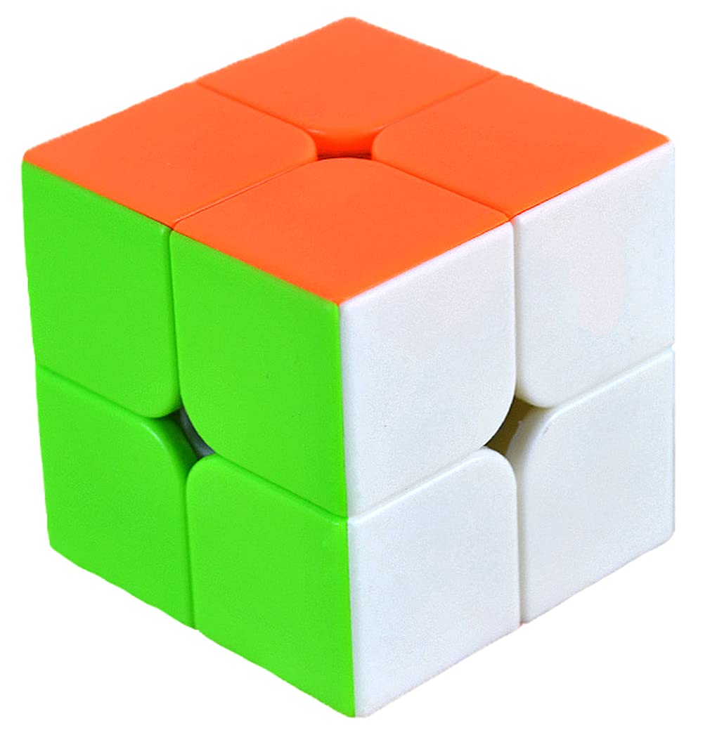TANCH QIYI Speed Cube 2X2X2 No Stickers Magic Cube Puzzle Toy for Kids & Adults (Colorful)…