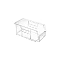 QUANTUM STORAGE SYSTEMS QUS230CC Ultra Stack & Hang Heavy Duty Part Organizer Crystal Clear Bins 11" L x 6" W x 5" H