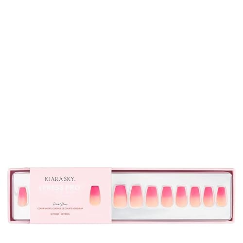 KIARA SKY PROFESSIONAL NAILS XPRESS PRO 100% ACRYLIC PRESS ON NAILS (Pink Skies) Beauty & Personal Care KIARA SKY