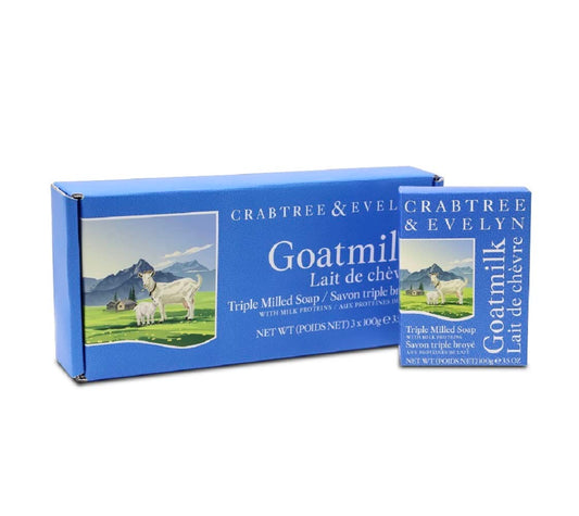 Crabtree & Evelyn Goatmilk Soap Set 3 X 100 Gram Bars