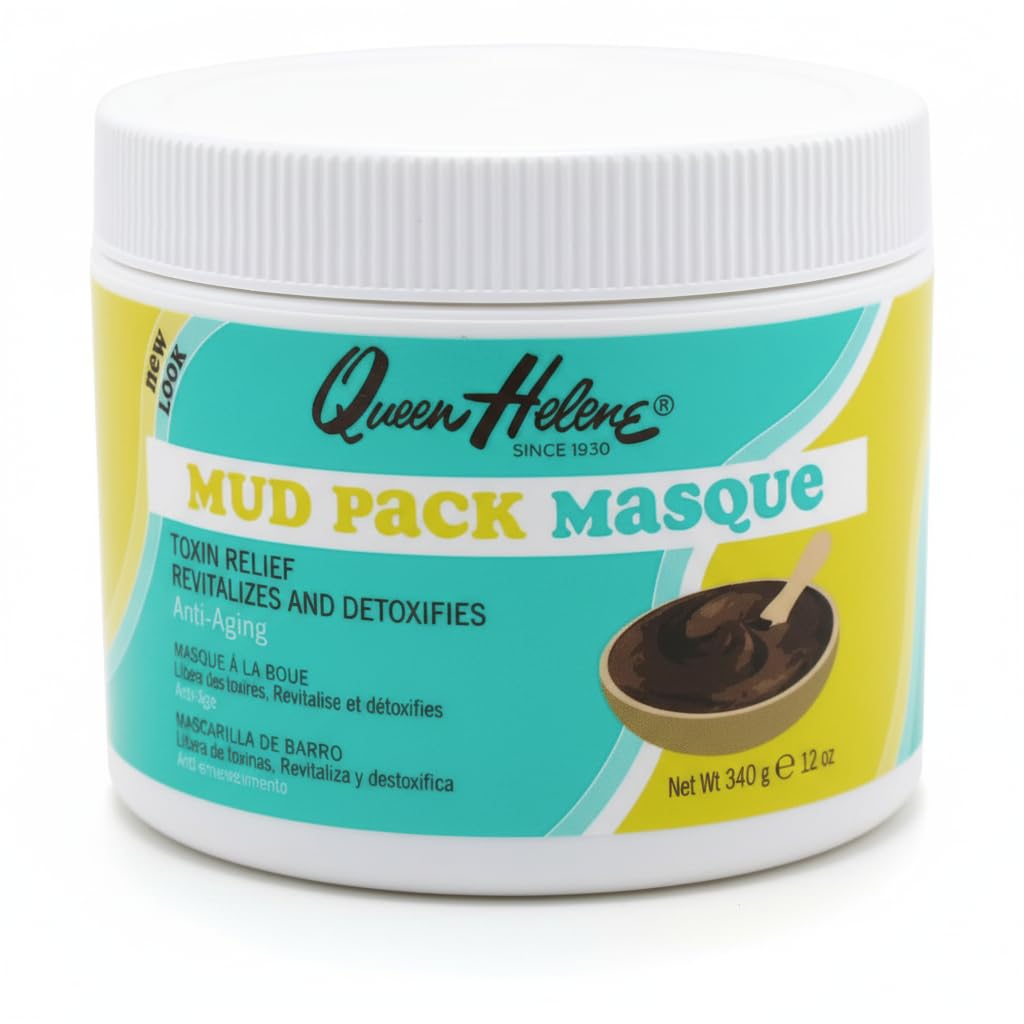 Queen Helene Mud Pack Masque, 12 Ounce, Cleanser, Softening, Smoothening, Tightens Loose Skin, Stimulates Blood Circulation