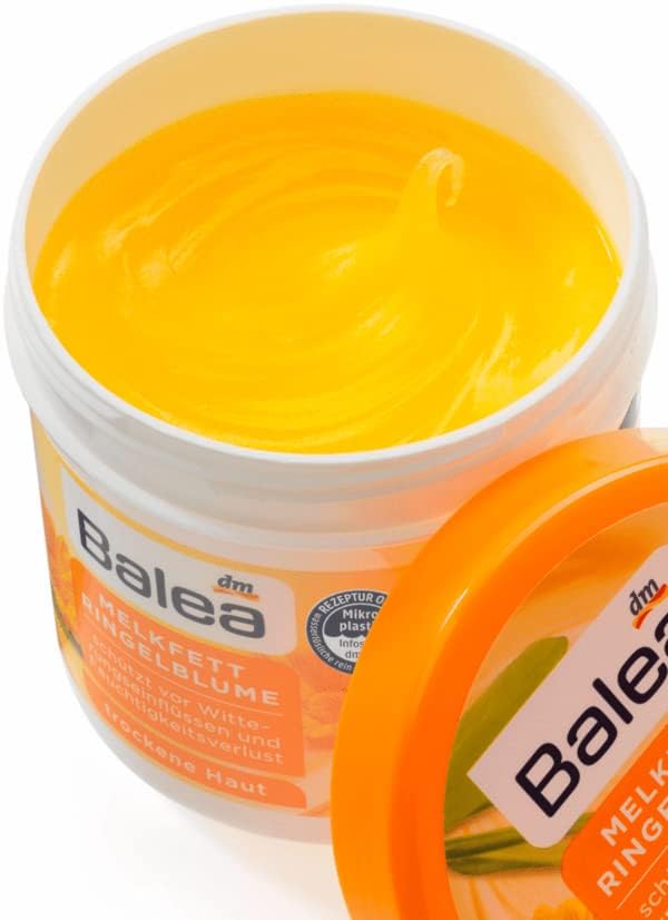 Balea Melkfett milking grease - Calendula Gel-Cream - with Vitamin A - Protects Skin against Environmental Damage/Stress from Cold, Wind, Rain etc