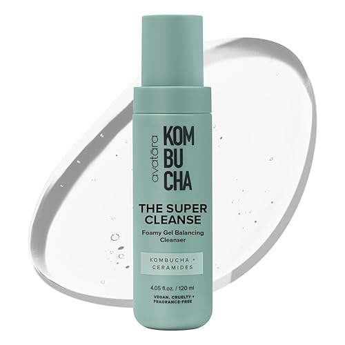 Avatara - Kombucha The Super Cleanse Face Wash, Natural Skin-Balancing Facial Cleanser, Face Cleanser with Hyaluronic Acid and Chicory Root, Skincare
