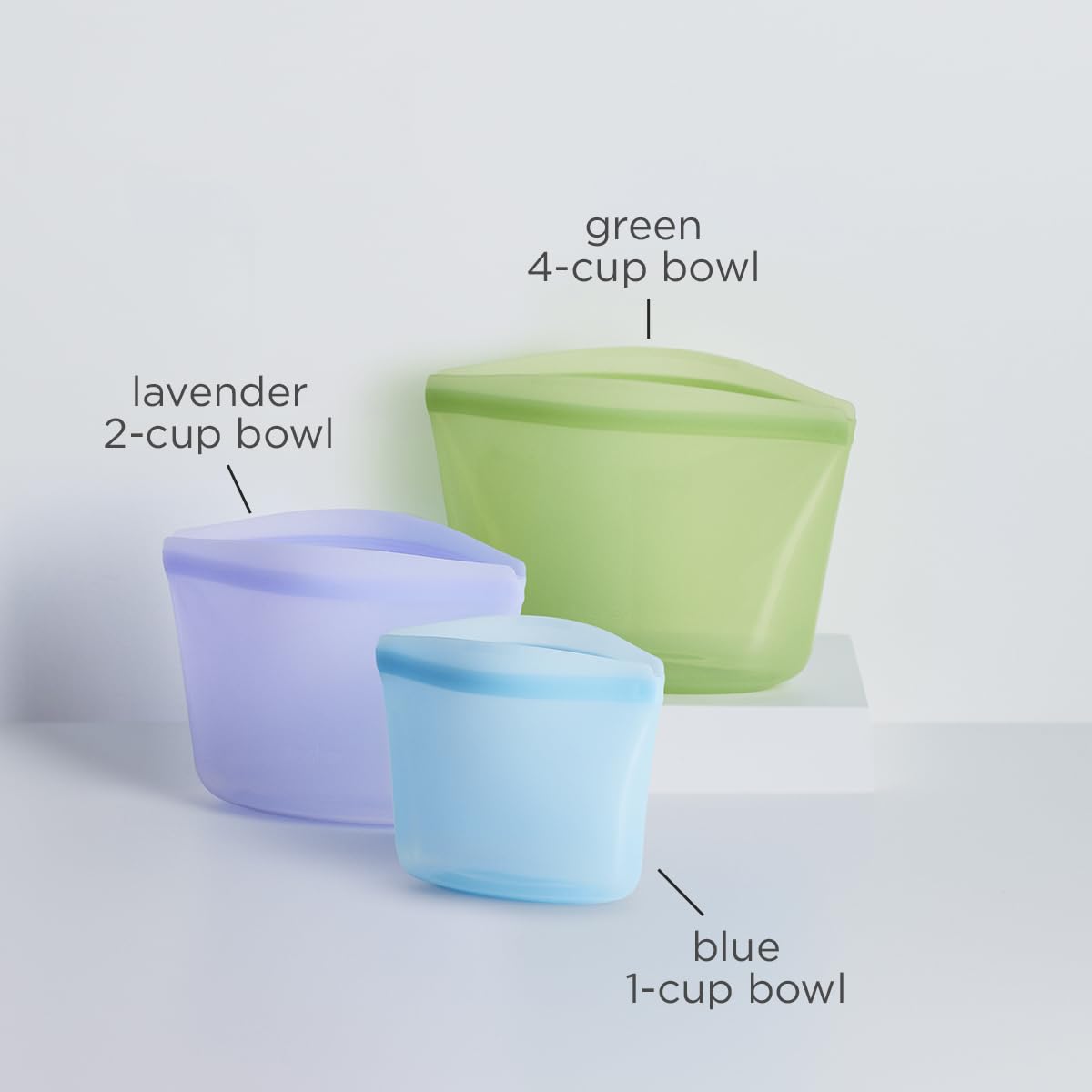 Stasher Premium Silicone Reusable Food Storage Bags, 3-Pack, Multi, Multi-Use Food Storage Bags, Lunch Bag, Travel Containers, BPA Free, Leak-free…