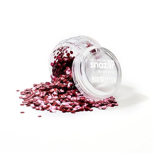 Snazaroo Chunky Bio Glitter, 5g (.17-oz) Tub, Red