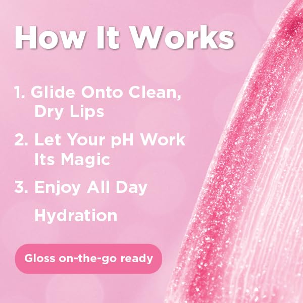 LIVAURA Shimmer Lip Gloss pH Activated, Glitter Lip Gloss for Women, Glossy, Shiny, Sparkly LipGloss, High-Shine Glittery Lipstick, Glimmer Sparkle
