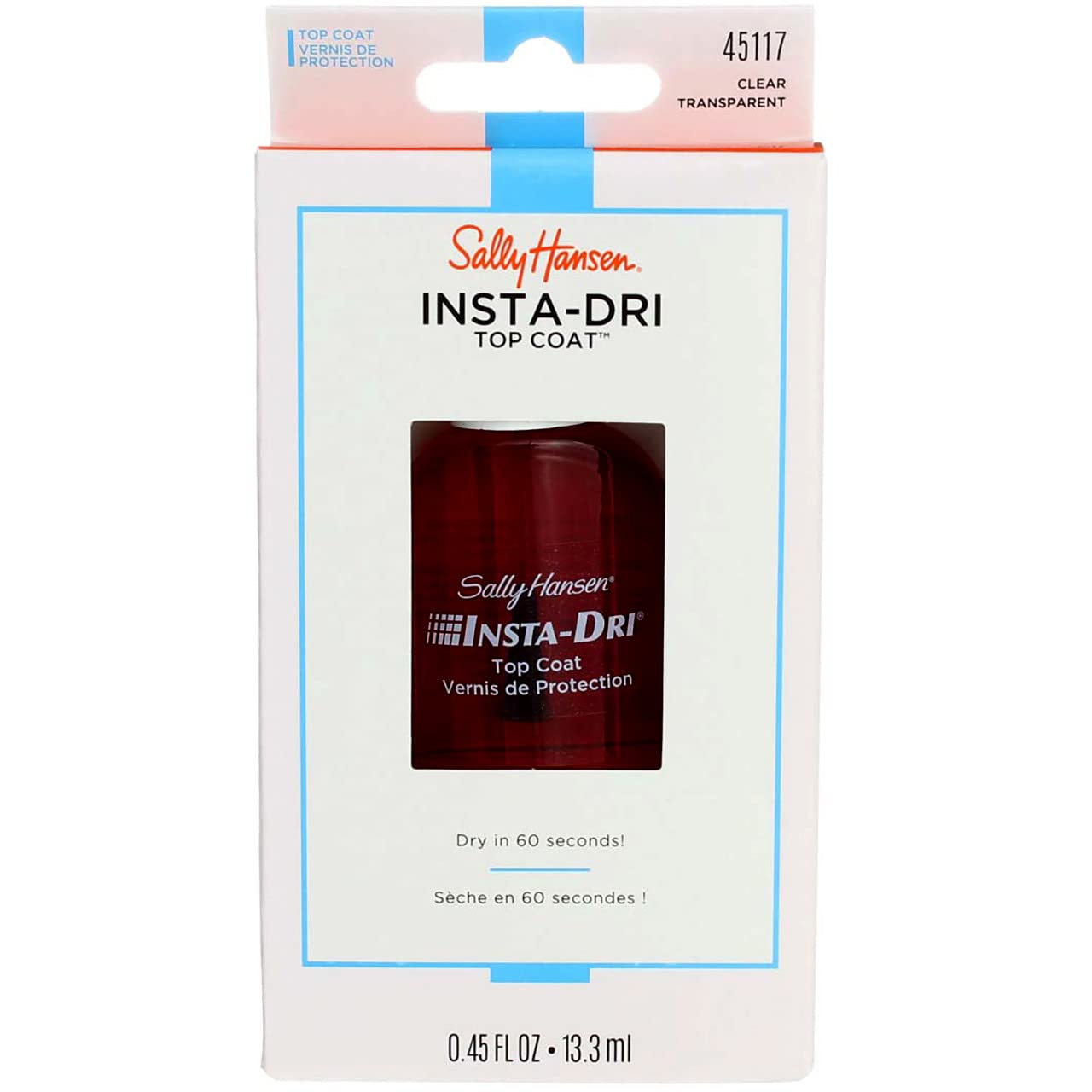 Sally Hansen Insta-Dri Topcoat Clear 0.45 Ounce (13.3ml) (Pack of 6) Beauty & Personal Care Sally Hansen