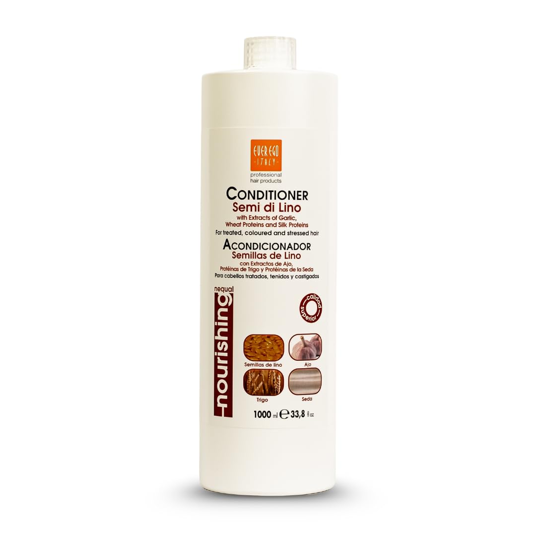 Ever Ego Semi De Lino Shampoo 33.8oz + Conditioner 33.8oz + Fluid 3.38oz